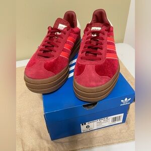 Adidas Gazelle Bold Red Sneakers